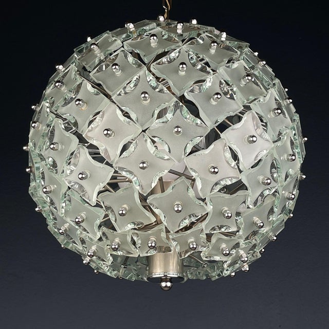 Art Glass Pendant Lamp Sputnik by Fontana Arte, Italy, 1960s For Sale - Image 12 of 14