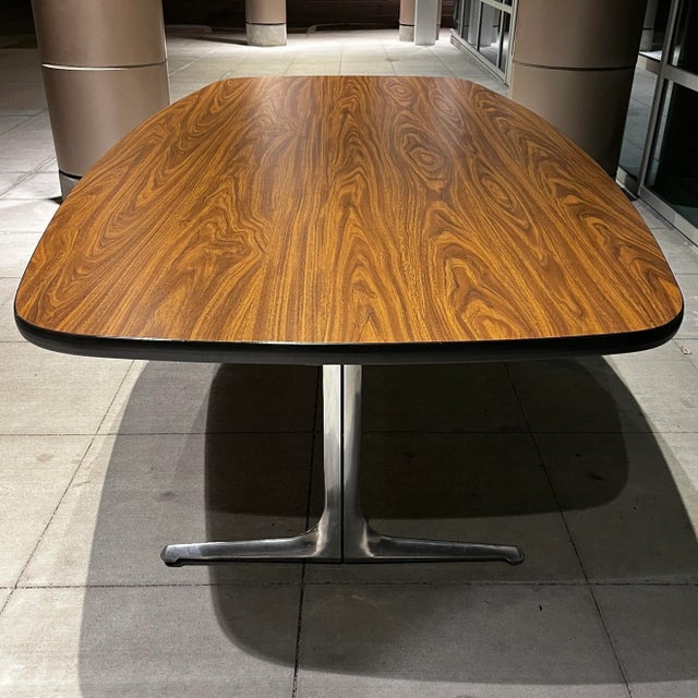 Early Walnut Writing Desk by George Nelson 96” For Sale In Denver - Image 6 of 12