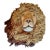 Vintage Faux Lion Head Taxidermy Wall Decor For Sale