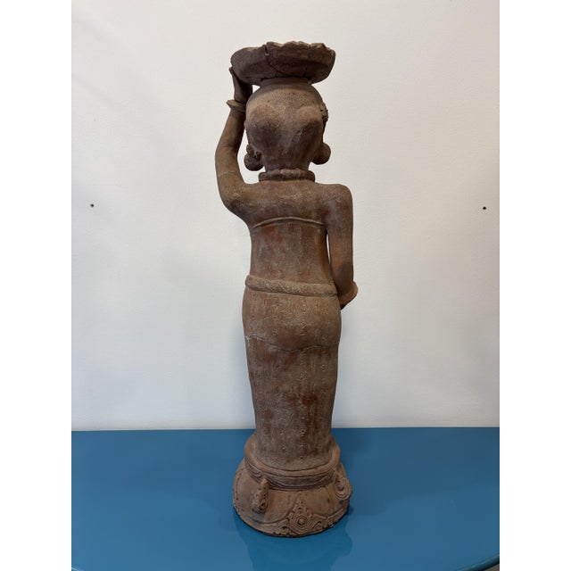 Ancient Majapahit Terracotta Handmaiden, 1500s For Sale - Image 3 of 12