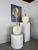 Art Deco Pair of 1980s Ceramic Cream Swirl Lamps For Sale - Image 3 of 9
