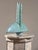 Vintage Japanese Modernist Turquoise Double Stem Ikebana Ceramic Vessel, Signed For Sale - Image 4 of 11