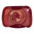 Vintage Mid-Century Red Murano Glass Style Bowl With Gold Flecks For Sale
