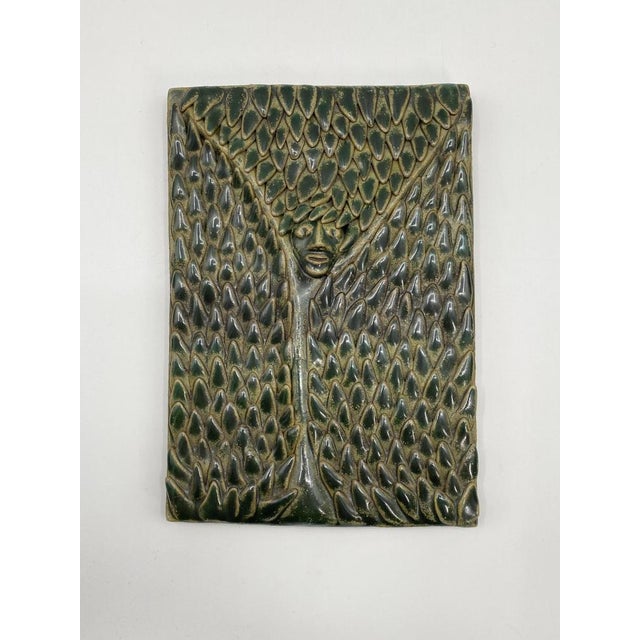 Glazed Ceramic Mural with Scaly Leaf Structure, Germany, 1960s For Sale - Image 17 of 17