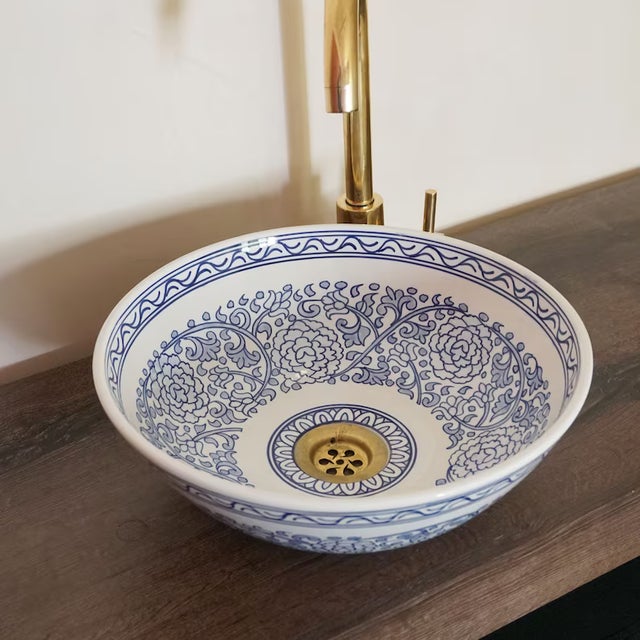 Pink and White Bathroom Wash Basin, a graceful fusion of delicate hues that will bring an elegant touch to your bath...