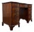 Antique English Serpentine Mahogany Kneehole Desk For Sale
