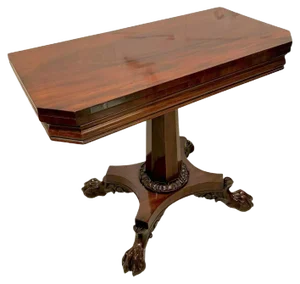 Antique Early 19th Century William IV Figured Mahogany Tea Table