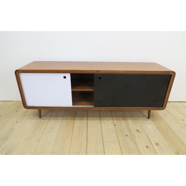 Black and White Teak Sideboard, 1960s For Sale - Image 4 of 9