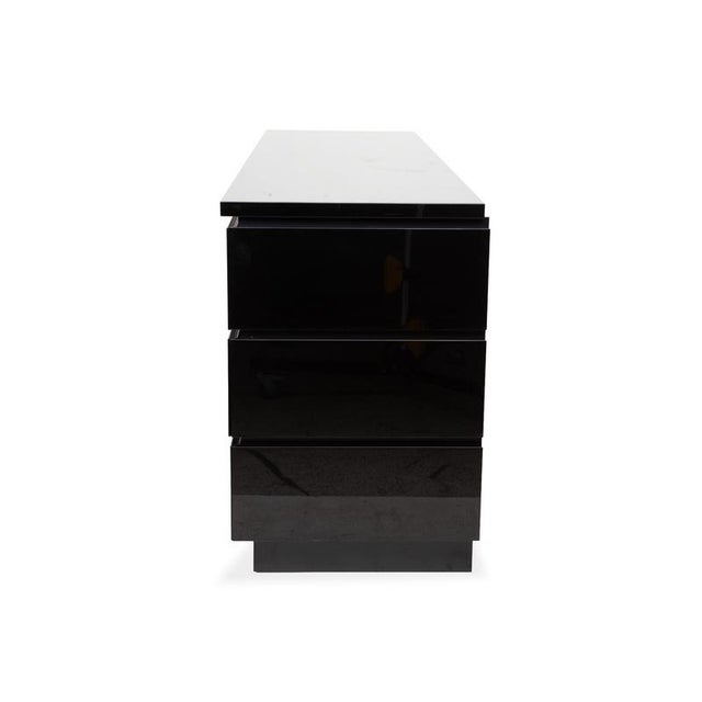 Cube Sideboard with Drawers in Black High Gloss Wood from Interlübke For Sale - Image 10 of 12