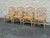 Vintage Rattan and Cane Dining Set With Four Chairs, 1970s For Sale - Image 4 of 12