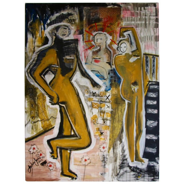 Brown Joshua Jenkins 2014 "Hanging with Jesus" Large Abstract For Sale - Image 8 of 8