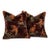 Game Show Spice Designer Pillow Pair With Rust Cording – A 22" Pair For Sale