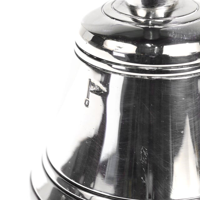 Vintage English Silver Plate Table Bell by Walker & Hall, 1962 For Sale - Image 11 of 15