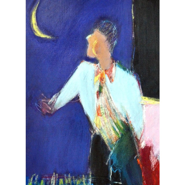 Man With Moon - Figurative Abstract by J Gold For Sale In Monterey, CA - Image 6 of 7