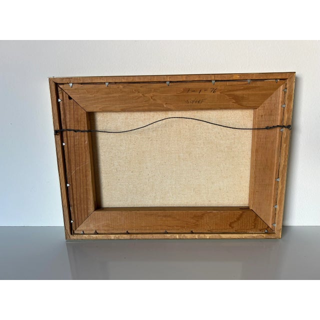 1970's Schafer Autumn Barn Landscape Oil Painting For Sale - Image 12 of 13