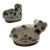 Mid 20th Century Pair Manufacture Royale De Limoges Hand-Painted Pug Trinket Boxes For Sale