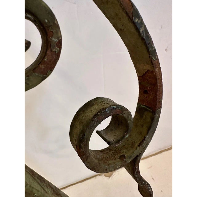 Antique Wrought Iron Wall Sconces -A Pair For Sale - Image 4 of 10