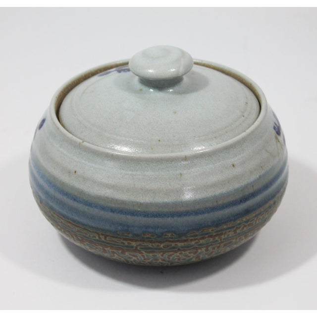 Mid 20th Century Vintage Studio Art Pottery Lidded Dish For Sale - Image 5 of 10