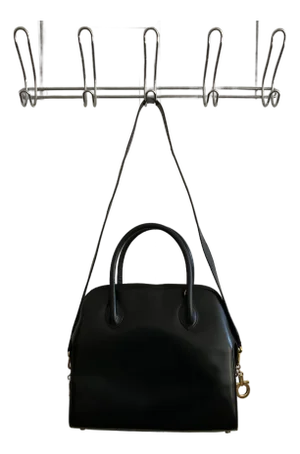 Salvatore Ferragamo Gancini Black Leather Purse