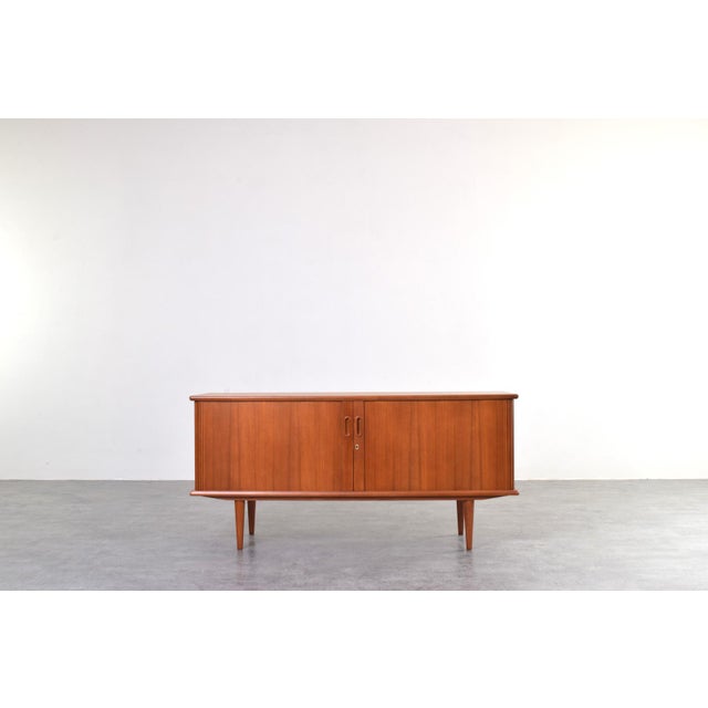 Mid-Century Modern Danish Teak Tambour Sideboard, 1960s For Sale - Image 13 of 13