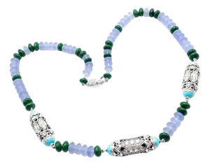 Cartier High Jewelry Géometrie & Contrastes Emerald Turquoise White Gold Necklace