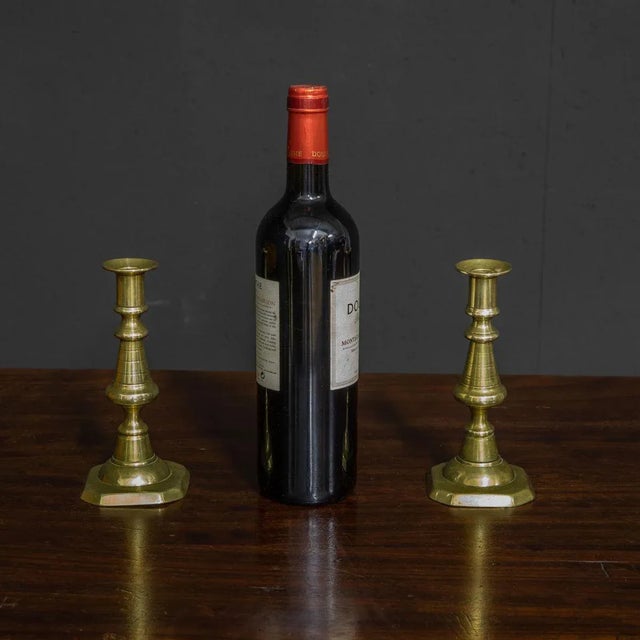 Victorian Brass Candlesticks, Set of 2 For Sale - Image 6 of 8