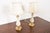 Lenox Lenox Lighting by Quoizel Hollywood Regency Porcelain and Brass Table Lamps, Pair For Sale - Image 4 of 13