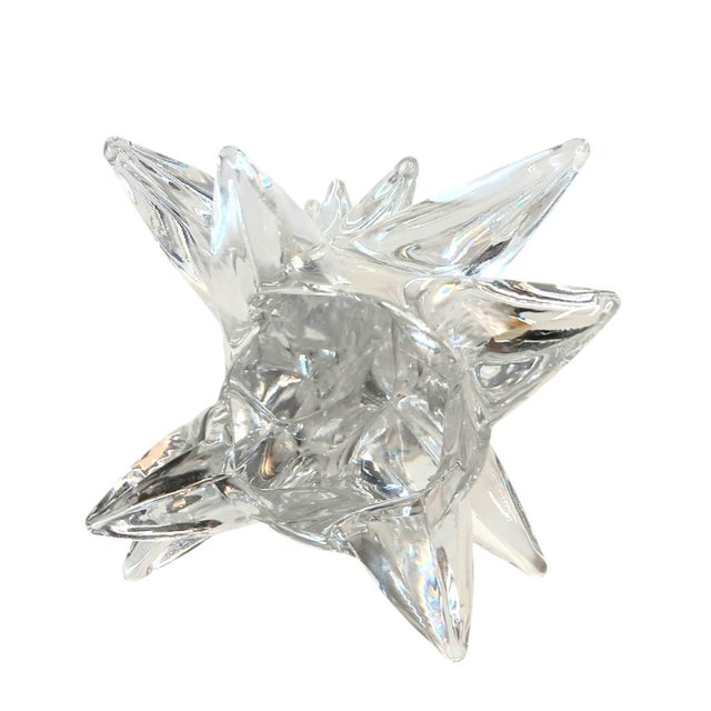 Vintage Lead Crystal Clear Glass Christmas Tree Made in Japan 11" X 7" For Sale - Image 9 of 11