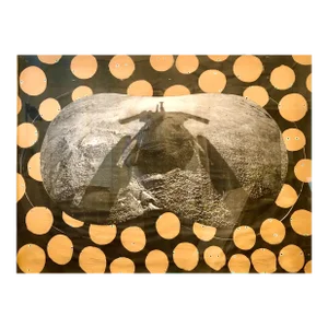 Scoli Acosta, Scoli Acosta Large Contemporary Mixed Media Painting LA Art Red Planet Collage, 2006