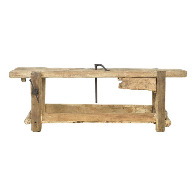 Antique Wooden Workshop Workbench For Sale