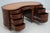 Traditional Maitland Smith Leather Top Mahogany Kidney Shape Desk For Sale - Image 3 of 18