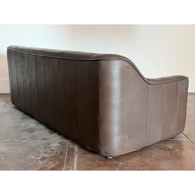 1980’s Buffalo Leather Ds-44 Attributed to DeSede Sofa For Sale - Image 14 of 16