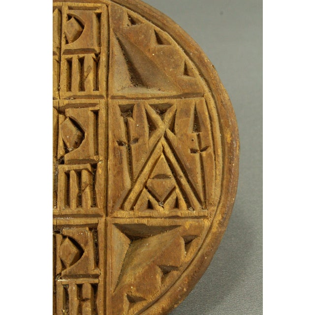 1800's Prosphora Seal Wooden Greek Orthodox Holy Bread Stamp For Sale - Image 15 of 16