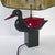 1970s Vintage Italian Duck Table Lamp in Black and Burgundy Lacquered Wood, 1970s For Sale - Image 5 of 16