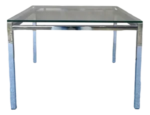 Vintage Space Age Coffee Table in Chrome & Glass, 1970s