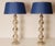 Vintage Glass Table Lamps French Country Lamps Faux Mercury Silver Glass Modern - A Pair For Sale - Image 10 of 10