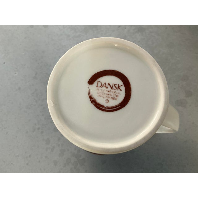 Ceramic 1990s Mid-Century Modern Scandinavian Aesthetic Dansk Herringbone Pattern Mug For Sale - Image 7 of 11