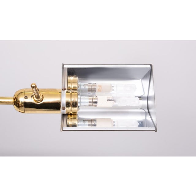 Vintage Swing Arm Desk Lamp in Brass, 1980s For Sale - Image 4 of 9