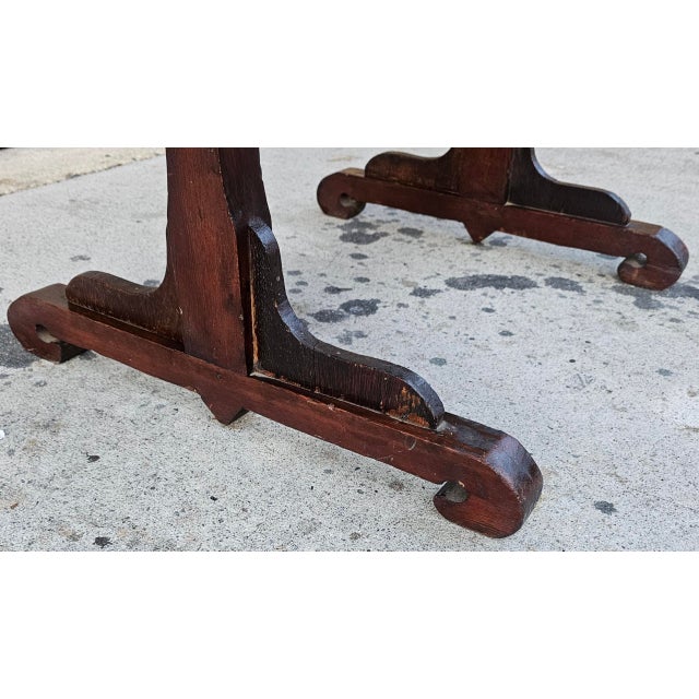 Antique Rustic Handcrafted Chess Table For Sale - Image 9 of 9