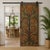 Vintage Hand-Carved Tree of Life Wood Barn Door | Painted Indian Wall Panel With Elephant & Lotus Door 84x36 For Sale In Orlando - Image 6 of 6