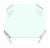 Square glass coffee table. Perfect for a modern home.