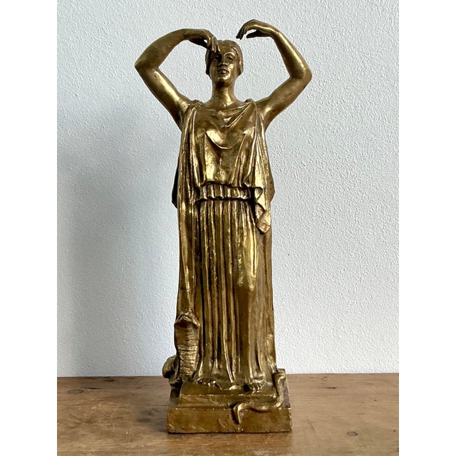 Vintage Italian 19th Century Polished Bronze of Peplophoros For Sale - Image 12 of 18
