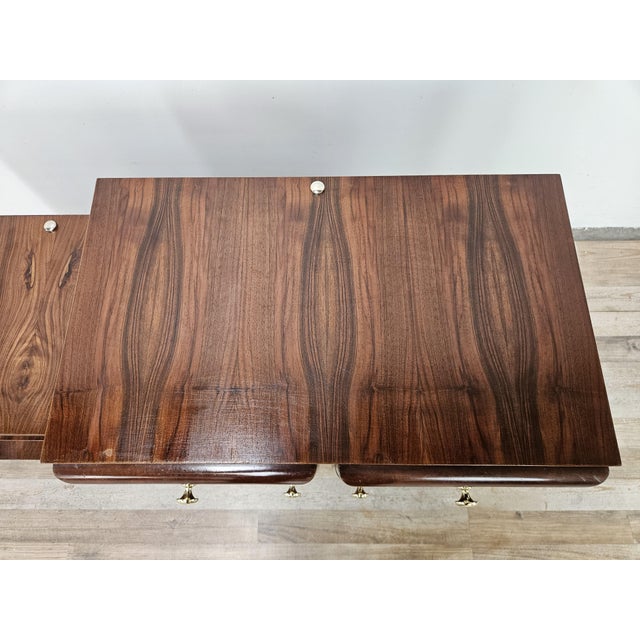 Art Deco Dressing Table in Walnut and Blond Walnut, 1940 For Sale - Image 9 of 16