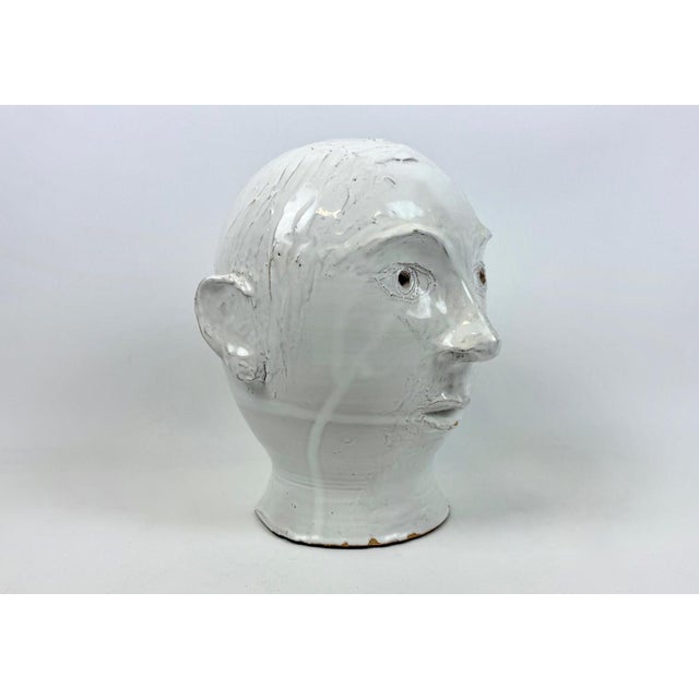 Vintage Danish Artist Ceramic Head, 1980s, in Flawless conditions. Designed 1980 to 1989 This piece is designed in the...