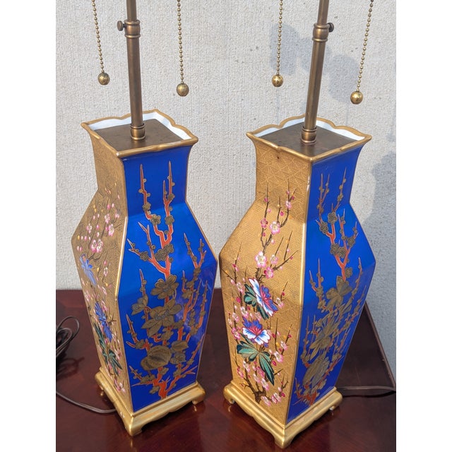 19th Century Japanese Cloisonné & Gilt Bronze Table Lamps - a Pair For Sale - Image 12 of 12