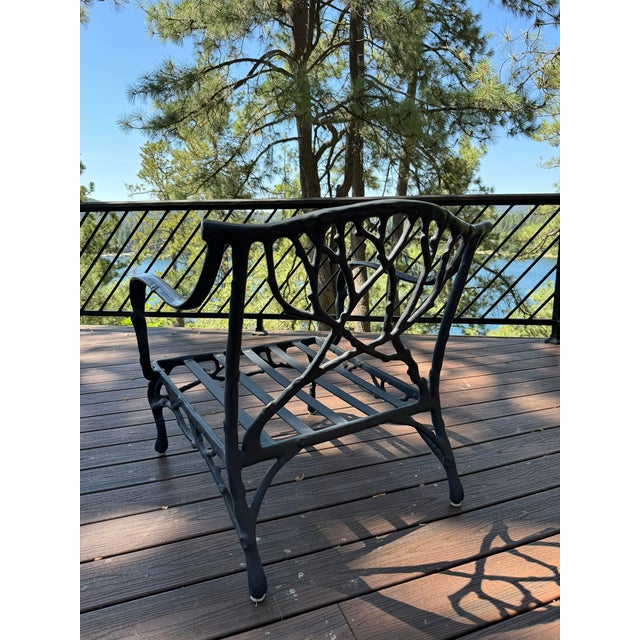 A vintage American indoor/outdoor club chair with branching tree limb motif, just like the ones seen in last summer's...