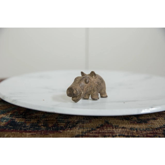 :: Vintage handmade African bronze hippo. Circa mid 20th century and possibly older, this piece has such incredible...