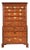 Baker Furniture Historic Charleston Chippendale Carved Mahogany and Burl Wood Eleven-Drawer Highboy Dresser For Sale