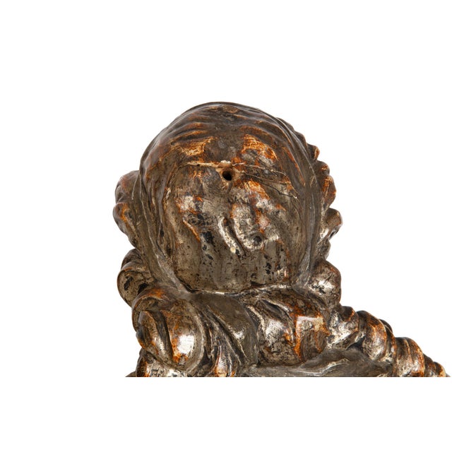 Pair of Carved Polychromed Wood Reliquary Busts of Saints, 17th/18th Century For Sale - Image 15 of 18