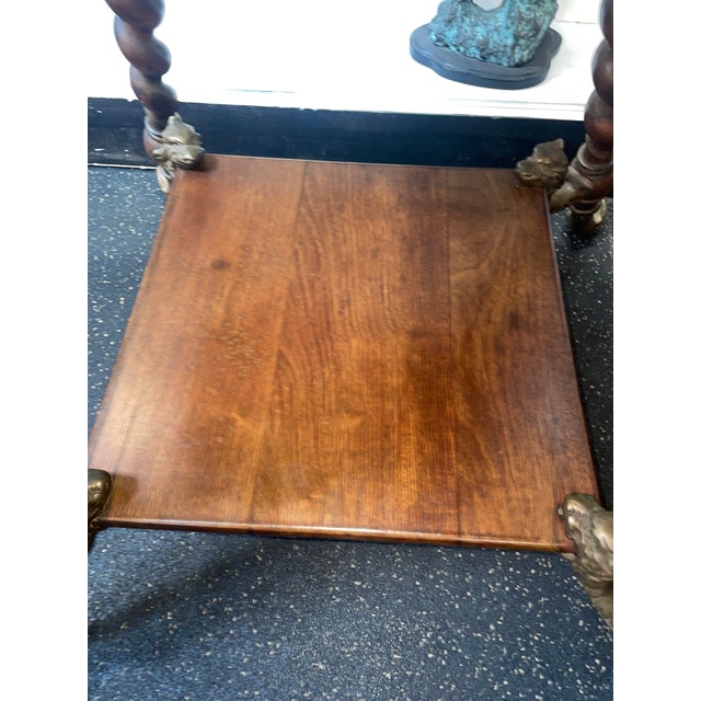 Antique Victorian 19th Century Walnut Barley Twist Plant Stand Side Parlor Table For Sale In San Diego - Image 6 of 10